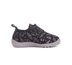 D.D.Step pantofi fete Barefoot de interior din panza 21-25 Dark Grey cu inghetata