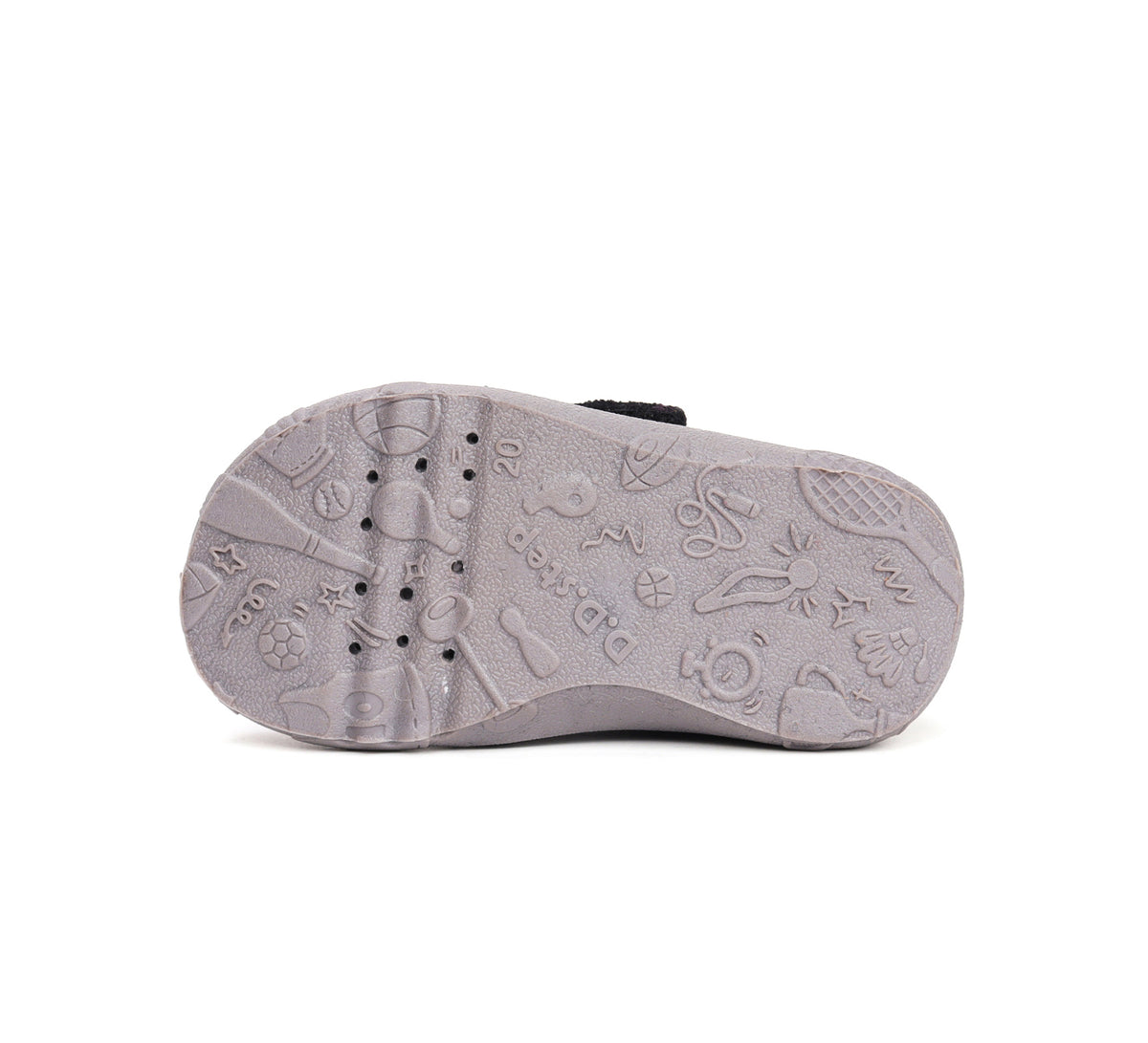 D.D.Step pantofi fete Barefoot de interior din panza 21-25 Dark Grey cu inghetata