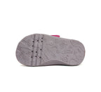 D.D.Step pantofi fete Barefoot de interior din panza 20-25 Dark Pink cu inghetata