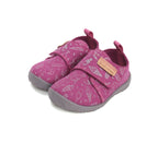 D.D.Step pantofi fete Barefoot de interior din panza 20-25 Dark Pink cu inghetata