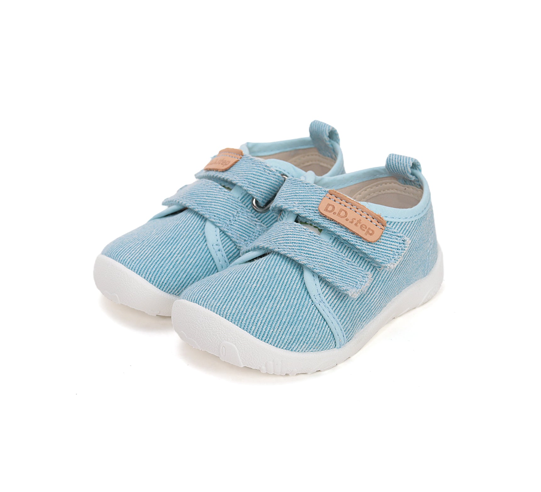 D.D.Step pantofi baieti Barefoot de interior din panza 20-31 Oceanic simplu