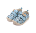 D.D.Step pantofi baieti Barefoot de interior din panza 20-31 Turquise surf