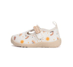 D.D.Step pantofi fete decupati Barefoot de interior din panza 20-31 White curcubeu