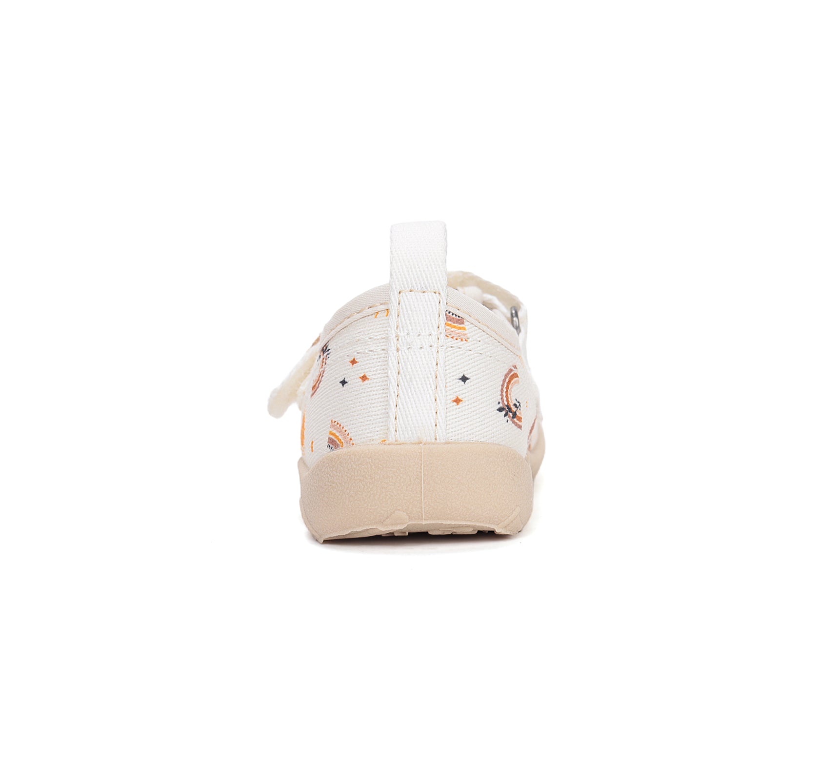 D.D.Step pantofi fete decupati Barefoot de interior din panza 20-31 White curcubeu