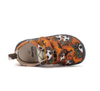 D.D.Step pantofi baieti Barefoot de interior din panza 20-25 Orange cu minge