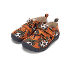 D.D.Step pantofi baieti Barefoot de interior din panza 20-25 Orange cu minge