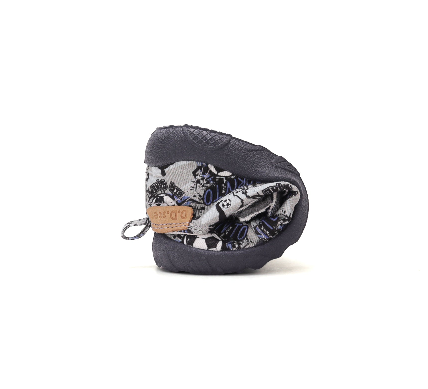 D.D.Step pantofi baieti Barefoot de interior din panza 20-31 Dove Grey cu minge