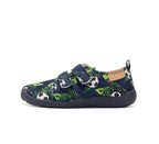 D.D.Step pantofi baieti Barefoot de interior din panza 20-31 Royal Blue cu minge