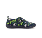D.D.Step pantofi baieti Barefoot de interior din panza 20-31 Royal Blue cu minge