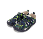 D.D.Step pantofi baieti Barefoot de interior din panza 20-31 Royal Blue cu minge