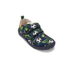 D.D.Step pantofi baieti Barefoot de interior din panza 20-31 Royal Blue cu minge