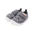 D.D.Step pantofi baieti Barefoot de interior din panza 20-25 Dove Grey cu elefant