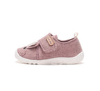 D.D.Step pantofi fete Barefoot de interior din panza 20-25 Daisy Pink cu iepuras