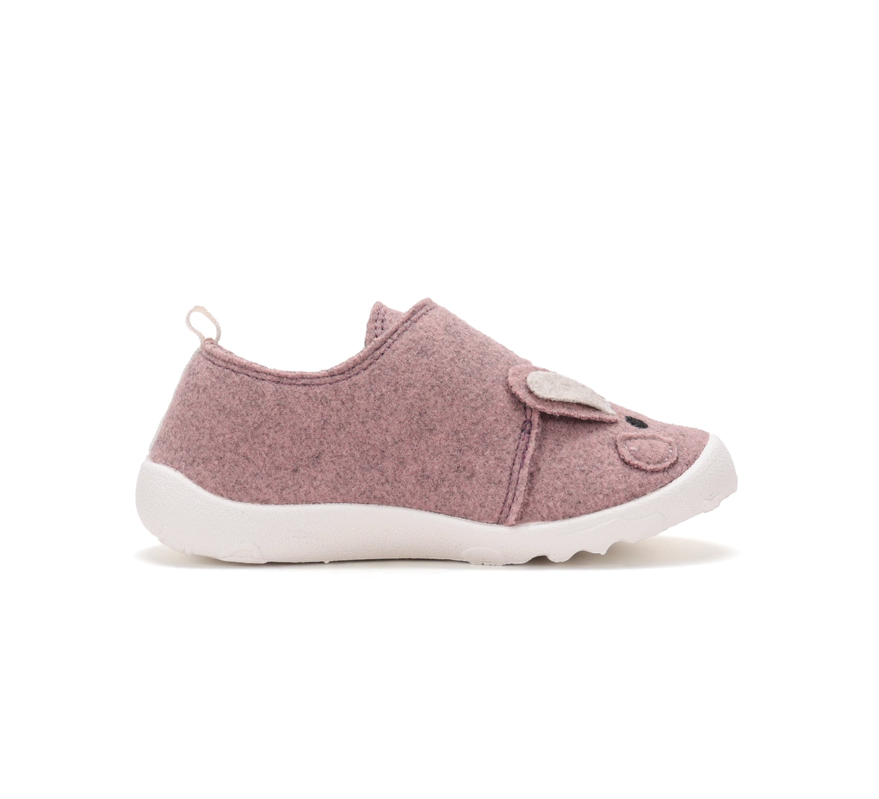 D.D.Step pantofi fete Barefoot de interior din panza 20-25 Daisy Pink cu iepuras