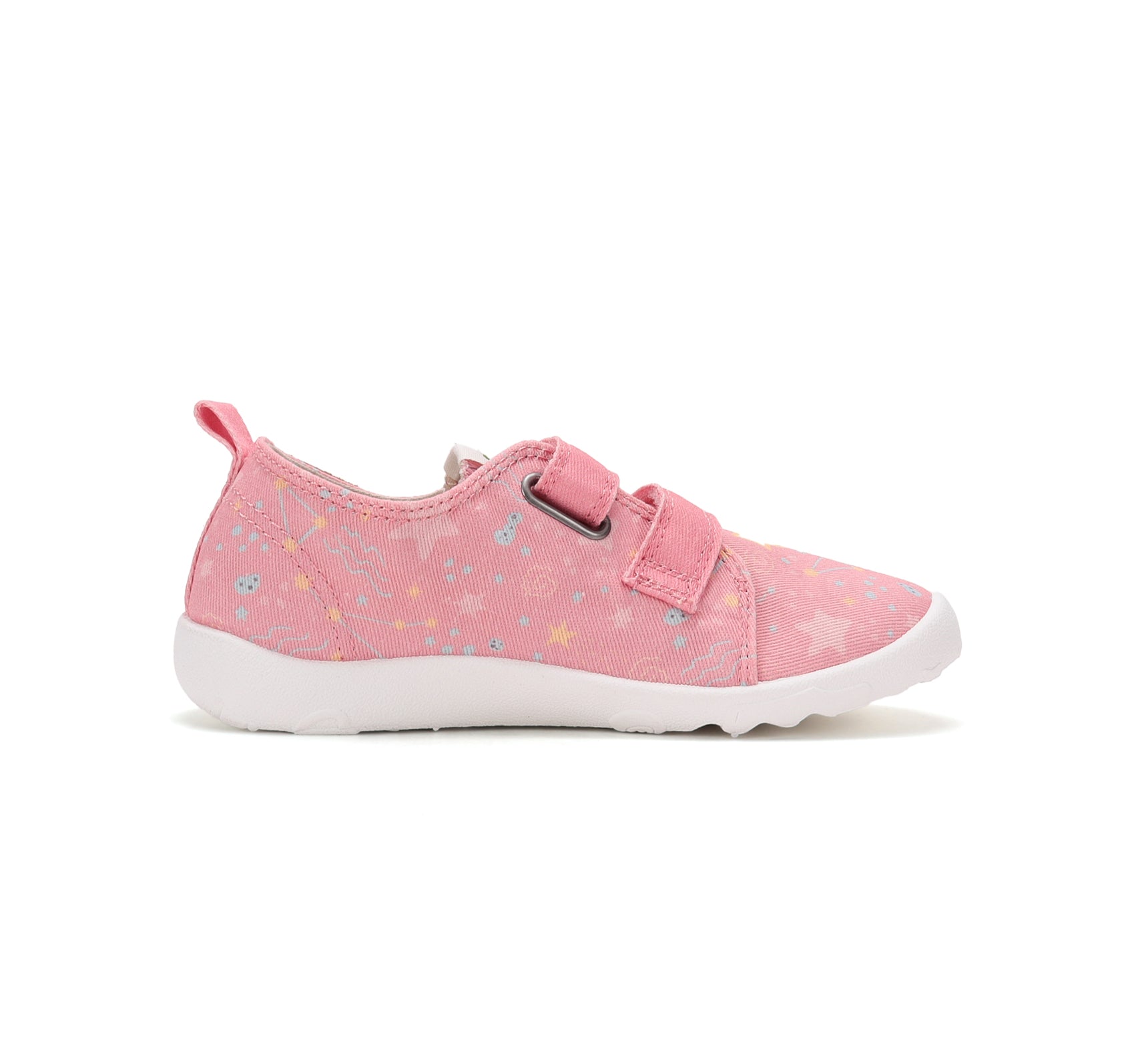 D.D.Step pantofi fete Barefoot de interior din panza 20-25 Strawberry cu stelute