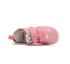 D.D.Step pantofi fete Barefoot de interior din panza 20-25 Strawberry cu stelute