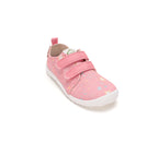 D.D.Step pantofi fete Barefoot de interior din panza 20-25 Strawberry cu stelute