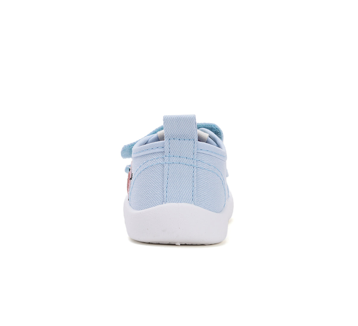 D.D.Step tenisi fete din panza 22-27 Sky Blue cu purecelus roz