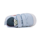 D.D.Step tenisi fete din panza 22-27 Sky Blue cu purecelus roz