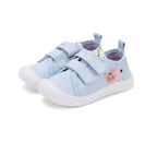 D.D.Step tenisi fete din panza 22-27 Sky Blue cu purecelus roz