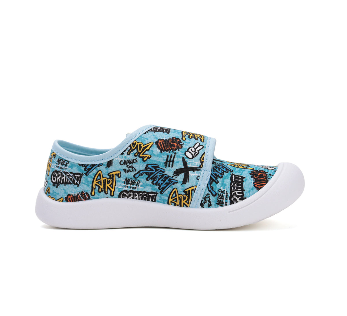 D.D.Step tenisi baieti din panza 22-27 Bermuda Blue Graffiti