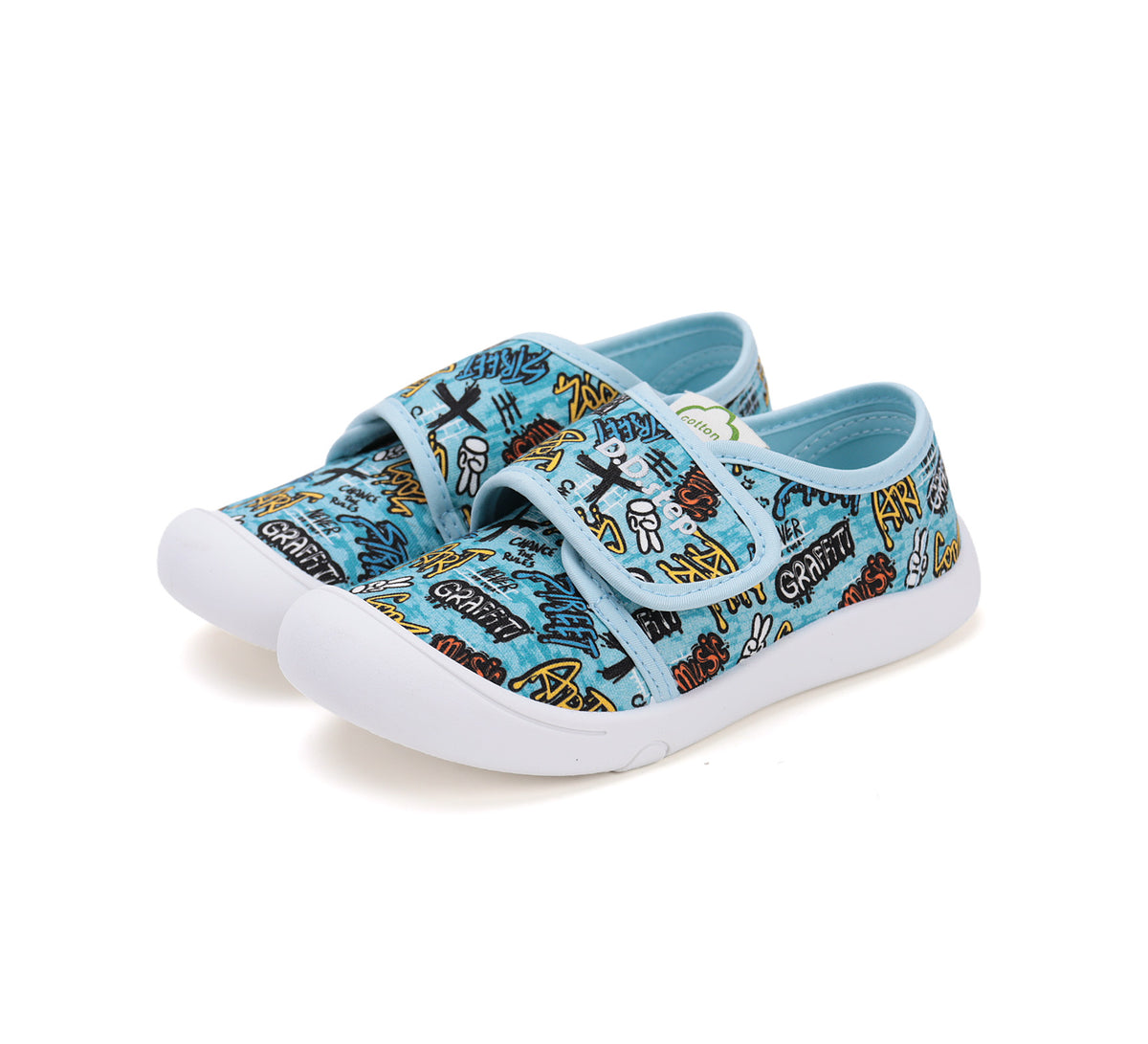 D.D.Step tenisi baieti din panza 22-27 Bermuda Blue Graffiti Imagine principală a produsului