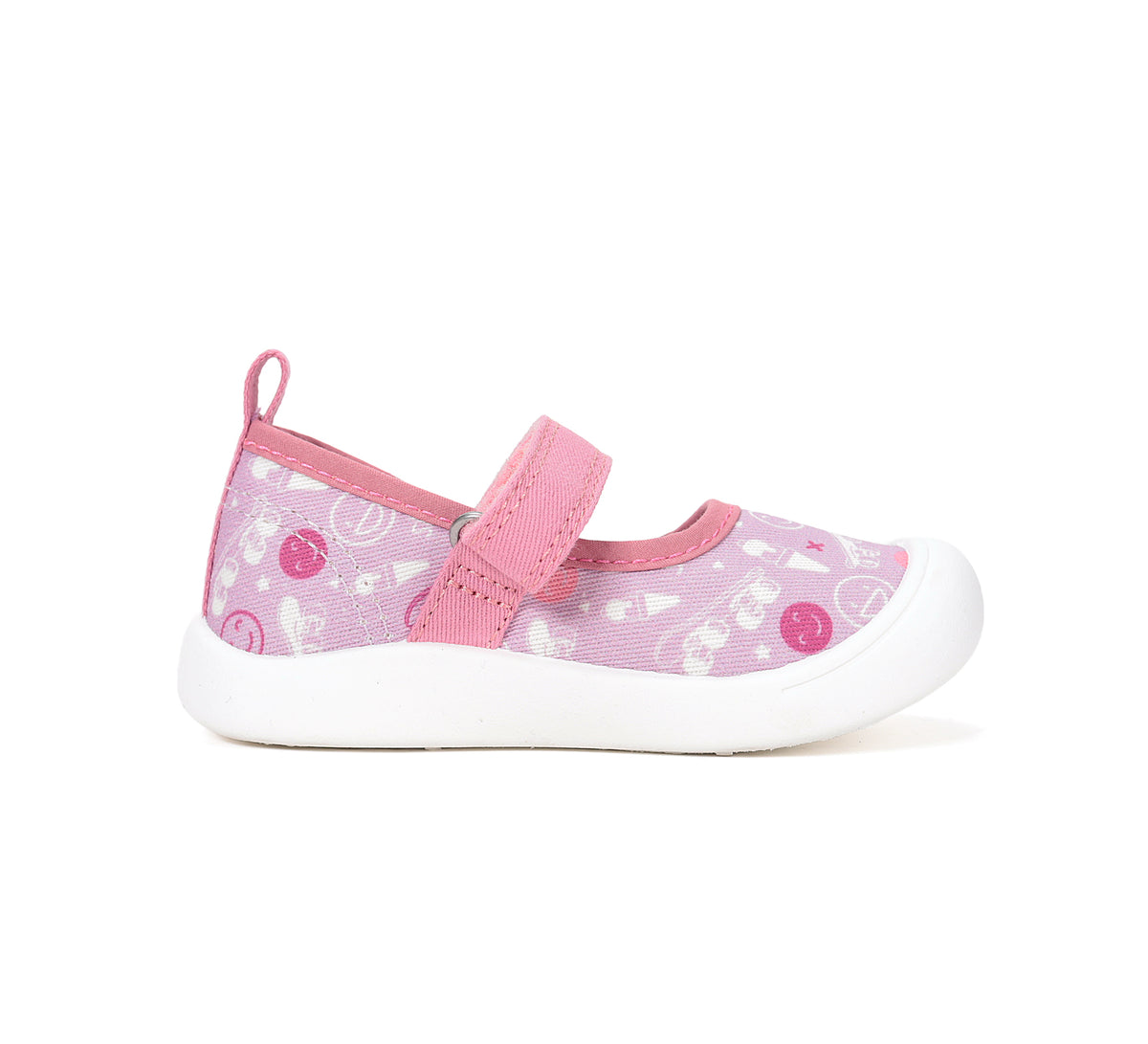 D.D.Step tenisi fete decupati din panza 28-33 Daisy Pink Skate
