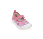D.D.Step tenisi fete decupati din panza 28-33 Daisy Pink Skate