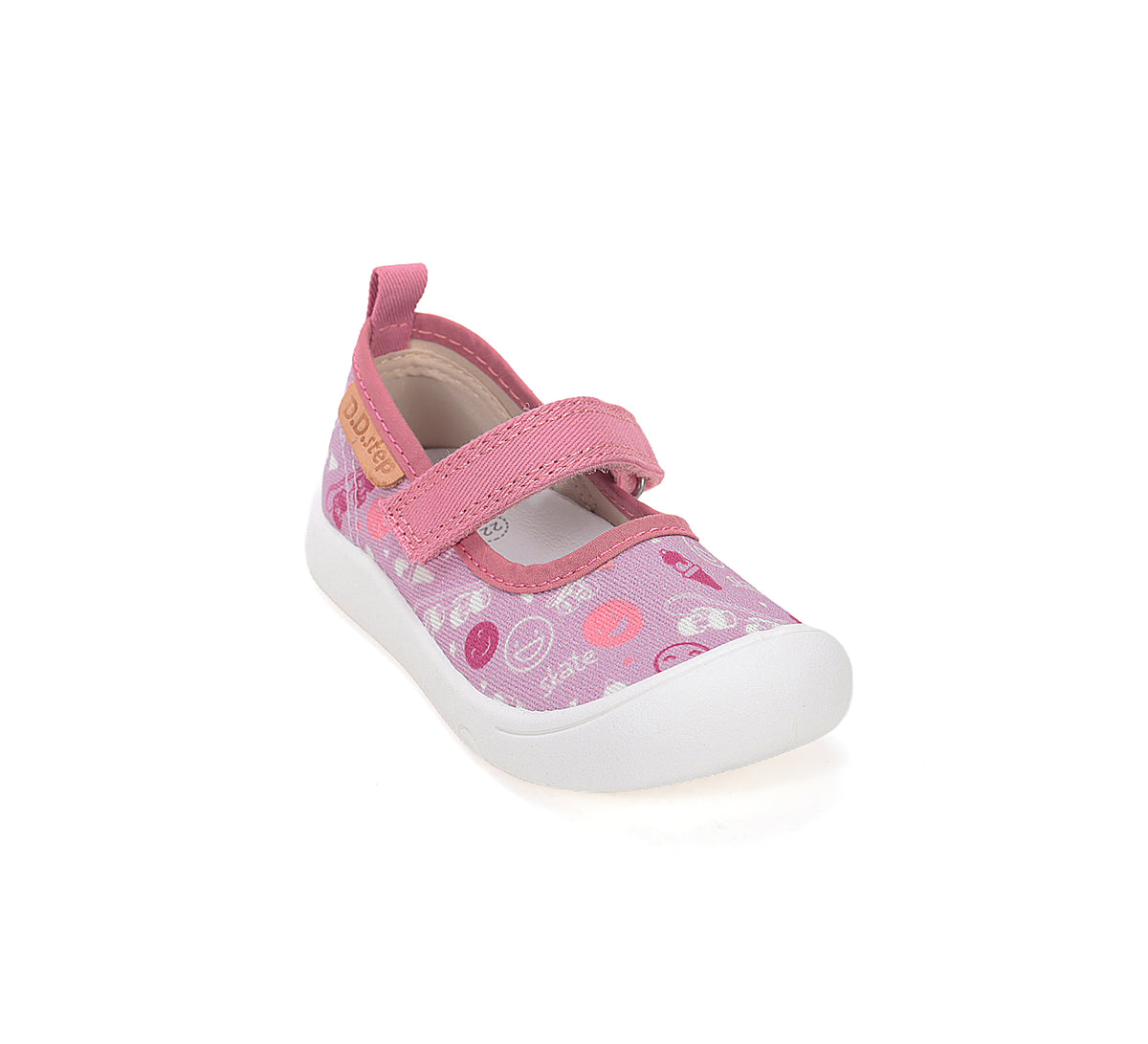 D.D.Step tenisi fete decupati din panza 28-33 Daisy Pink Skate