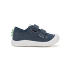 D.D.Step tenisi baieti din panza SUN REACTIVE 22-33 Royal Blue cu dino