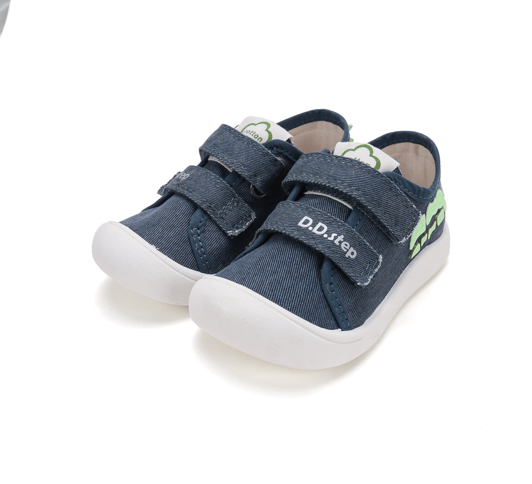 D.D.Step tenisi baieti din panza SUN REACTIVE 22-33 Royal Blue cu dino Imagine principală a produsului