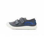 D.D.Step tenisi baieti din panza SUN REACTIVE 22-33 Marine Grey cu dino