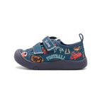 D.D.Step tenisi baieti din panza 22-27 Aero Blue cu Football