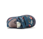 D.D.Step tenisi baieti din panza 22-27 Aero Blue cu Football