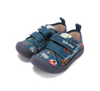 D.D.Step tenisi baieti din panza 22-27 Aero Blue cu Football