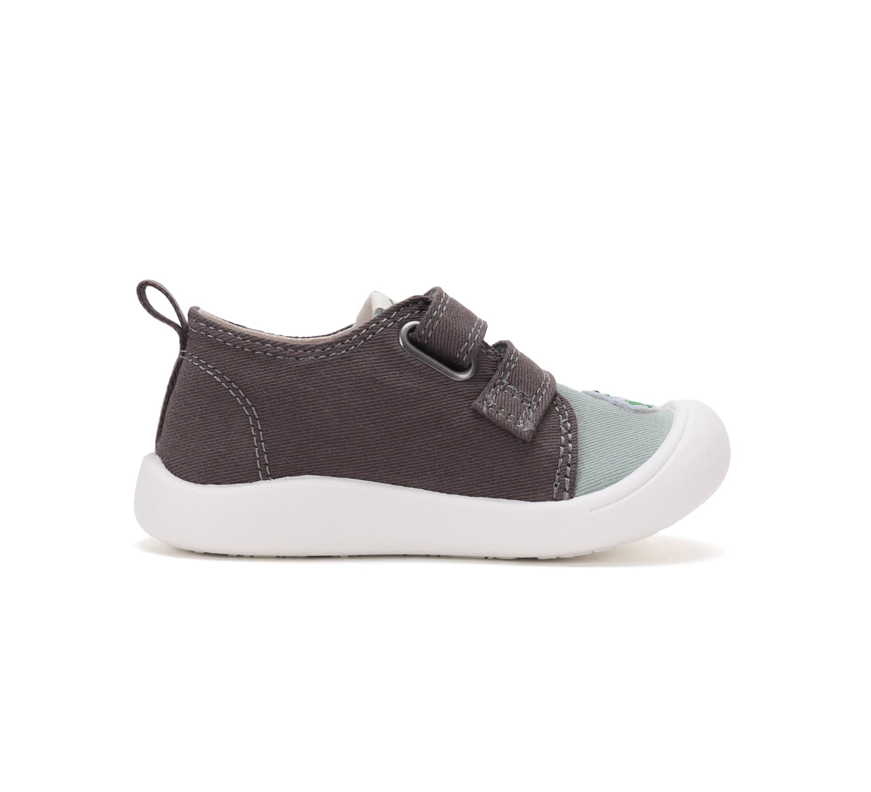 D.D.Step tenisi baieti din panza 22-27 Marine Grey cu broscuta