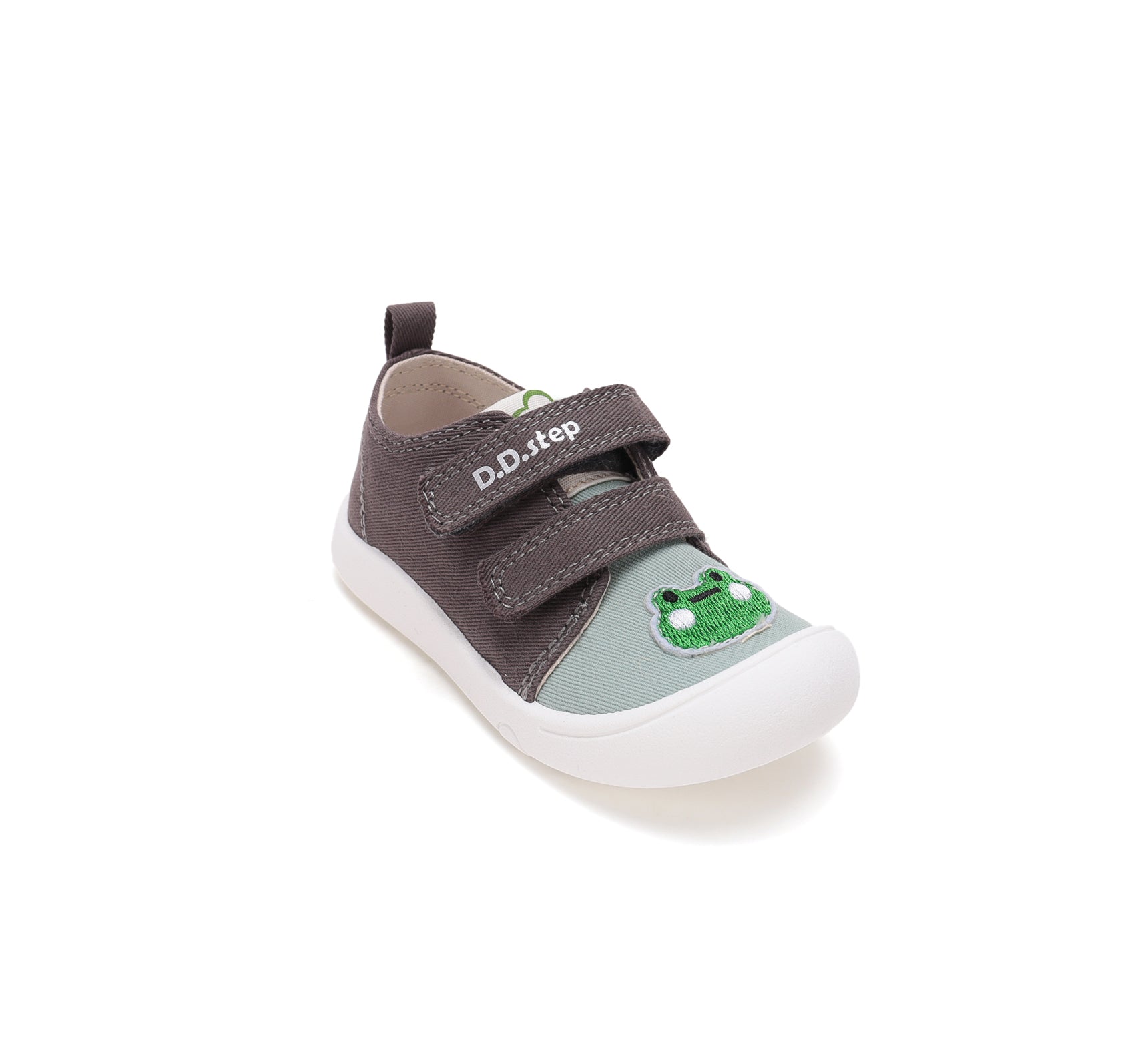 D.D.Step tenisi baieti din panza 22-27 Marine Grey cu broscuta