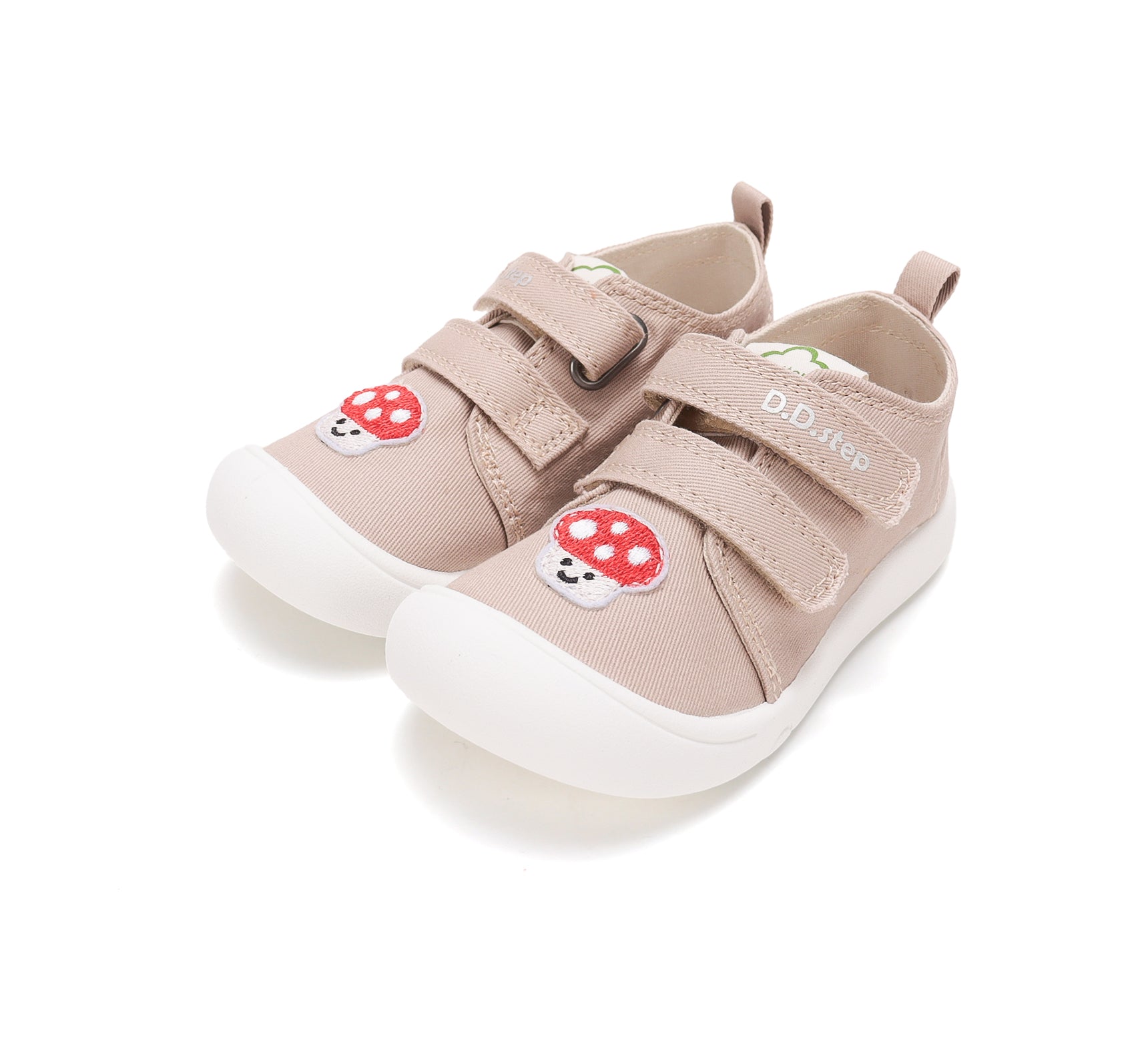 D.D.Step tenisi fete din panza 22-27 Cream cu ciuperca