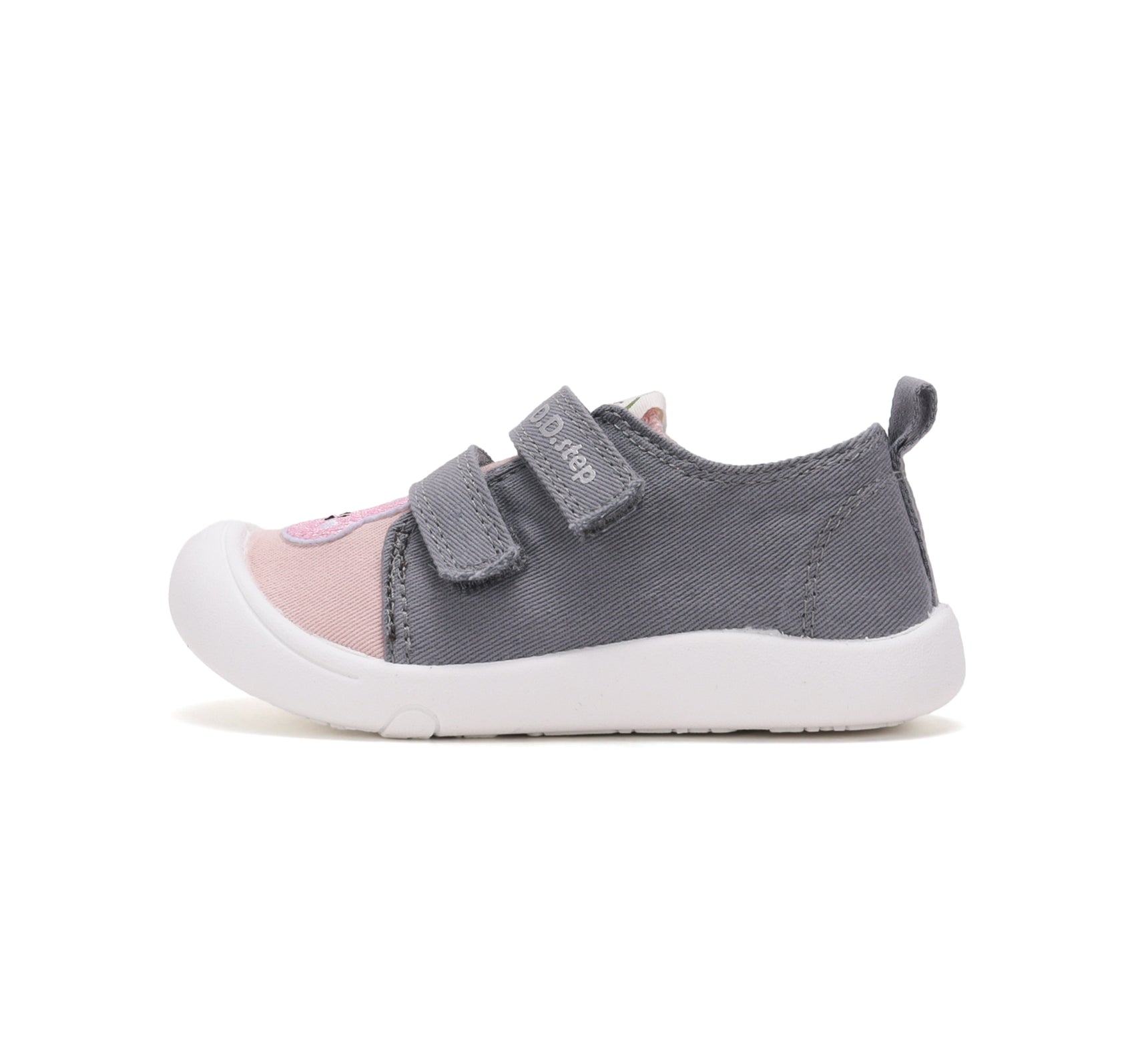 D.D.Step tenisi fete din panza 22-27 Metallic Grey cu iepuras