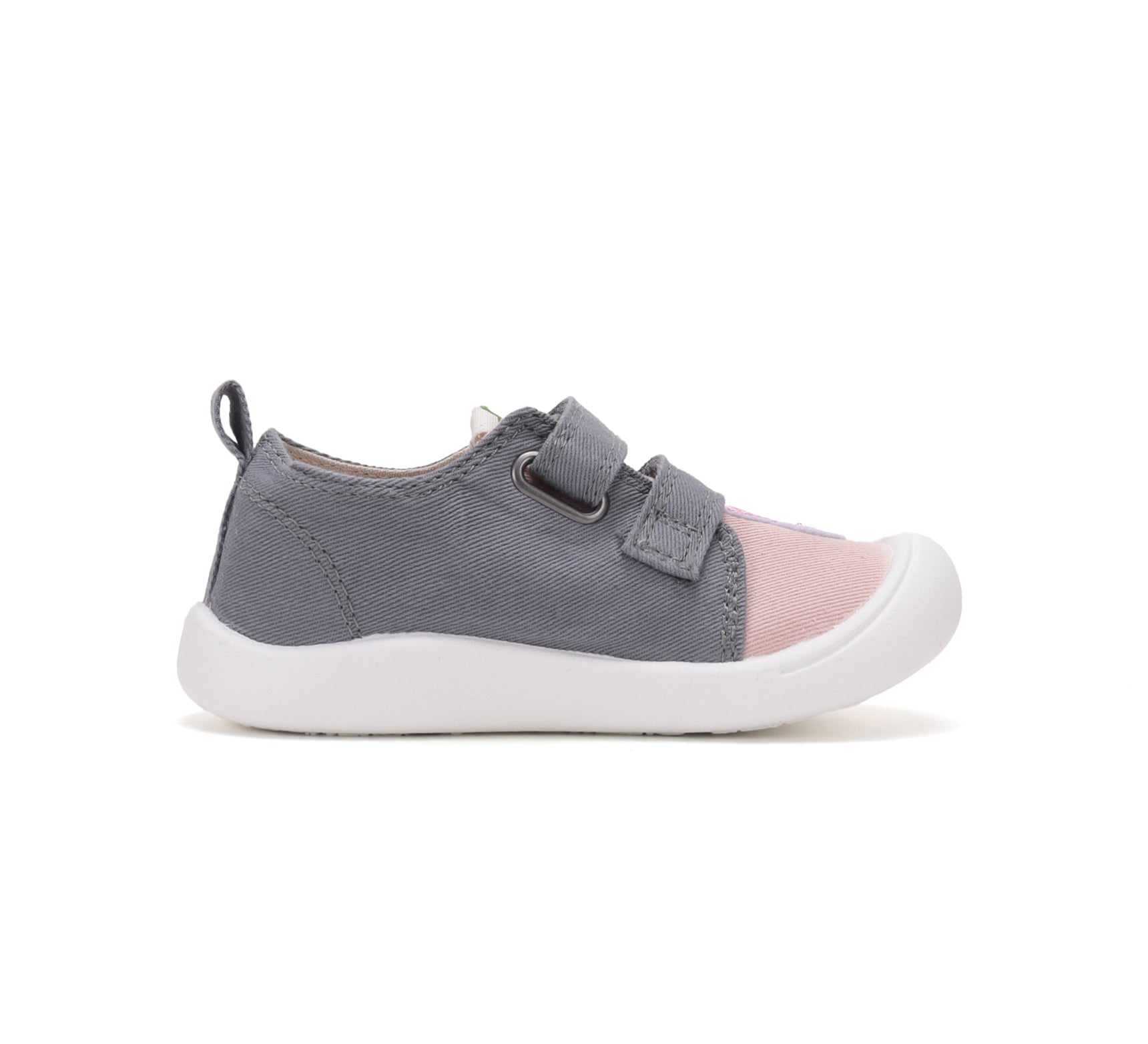 D.D.Step tenisi fete din panza 22-27 Metallic Grey cu iepuras