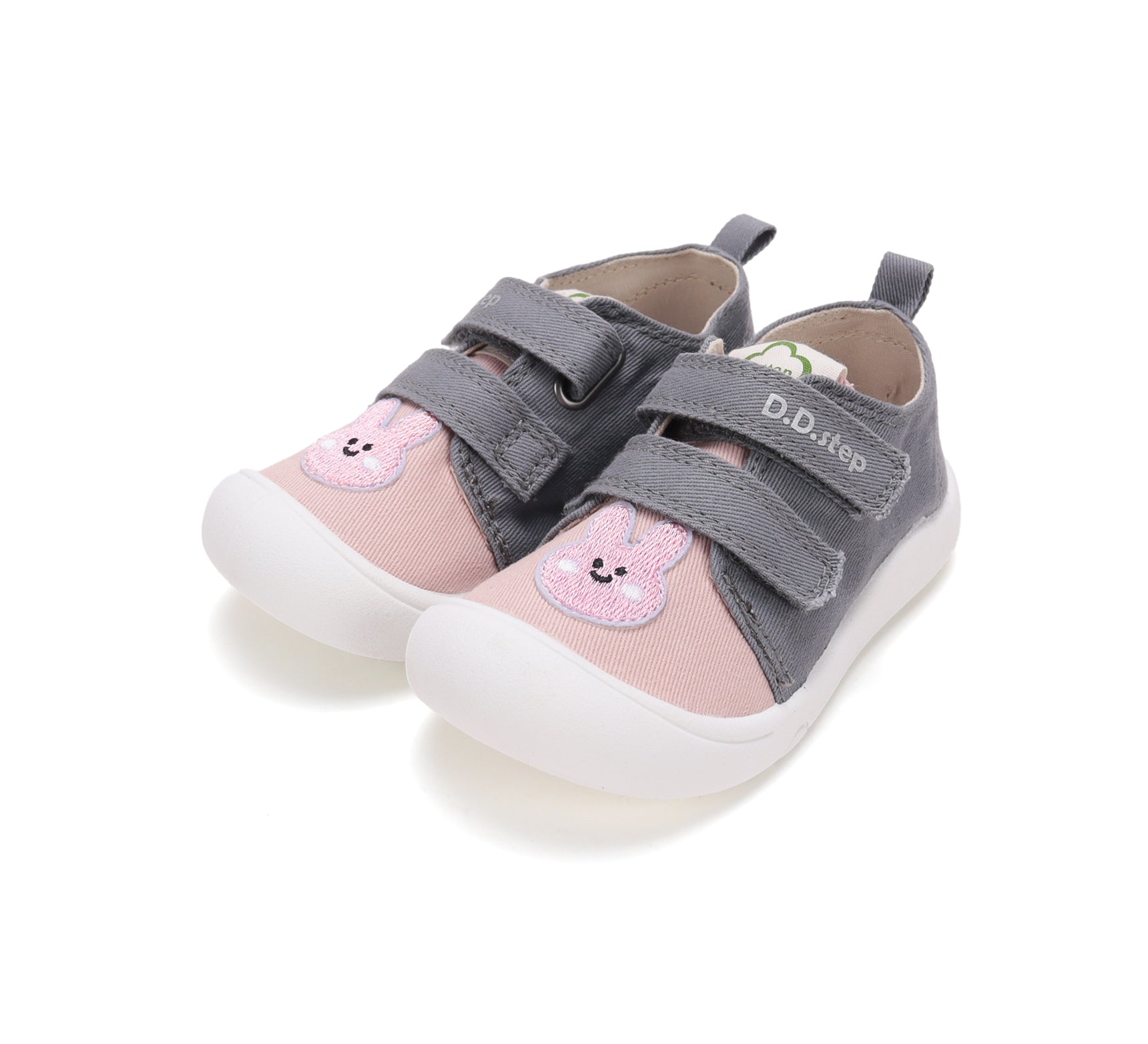 D.D.Step tenisi fete din panza 22-27 Metallic Grey cu iepuras Imagine principală a produsului