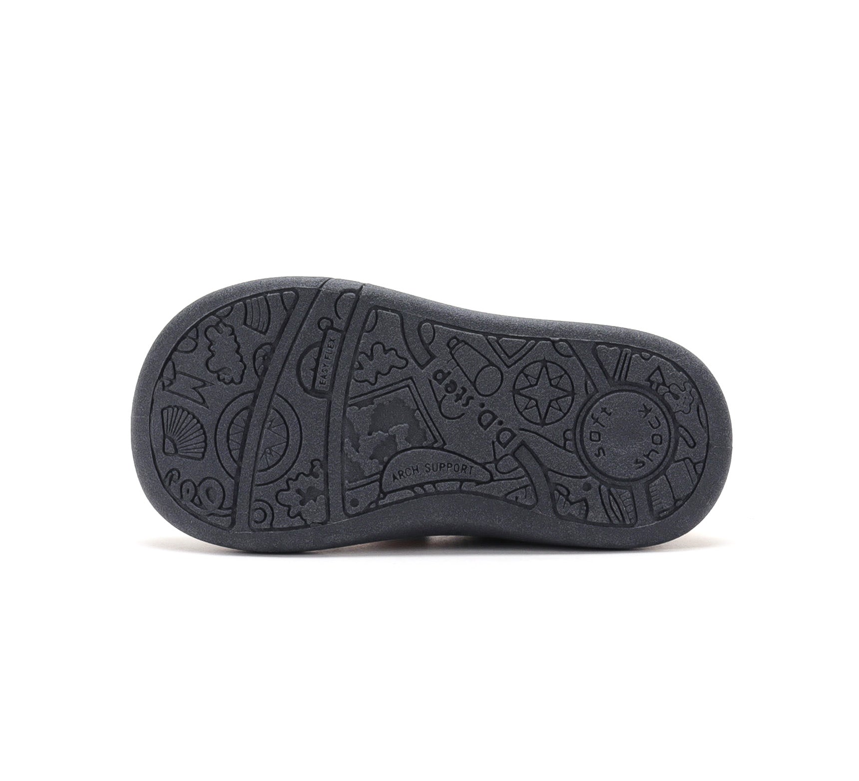 D.D.Step tenisi baieti din panza 28-33 Marine Grey cu dinozauri
