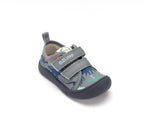 D.D.Step tenisi baieti din panza 28-33 Marine Grey cu dinozauri