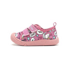 D.D.Step tenisi fete din panza 22-33 Strawberry cu unicorn
