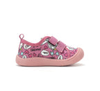 D.D.Step tenisi fete din panza 22-33 Strawberry cu unicorn