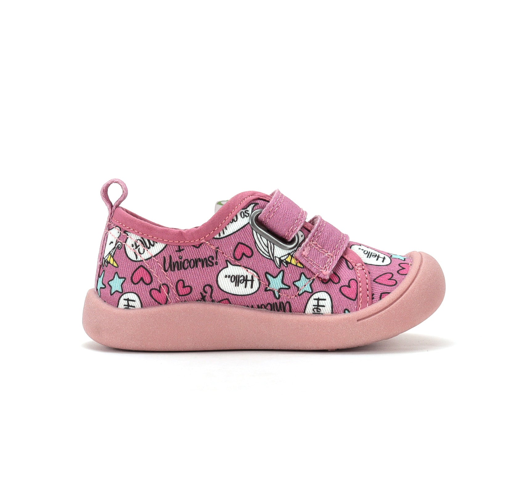 D.D.Step tenisi fete din panza 22-33 Strawberry cu unicorn