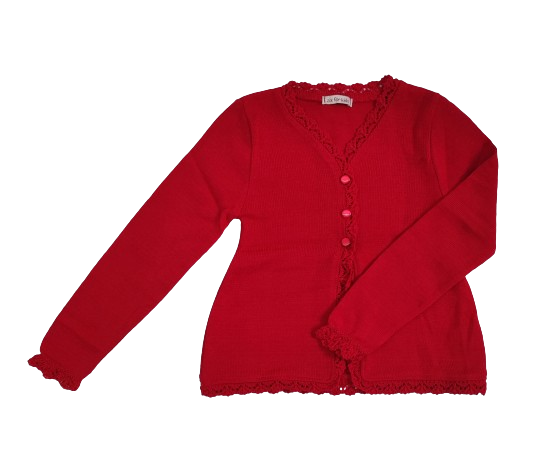 Uniforma cardigan fete Antonia 5-12 ani Rosu