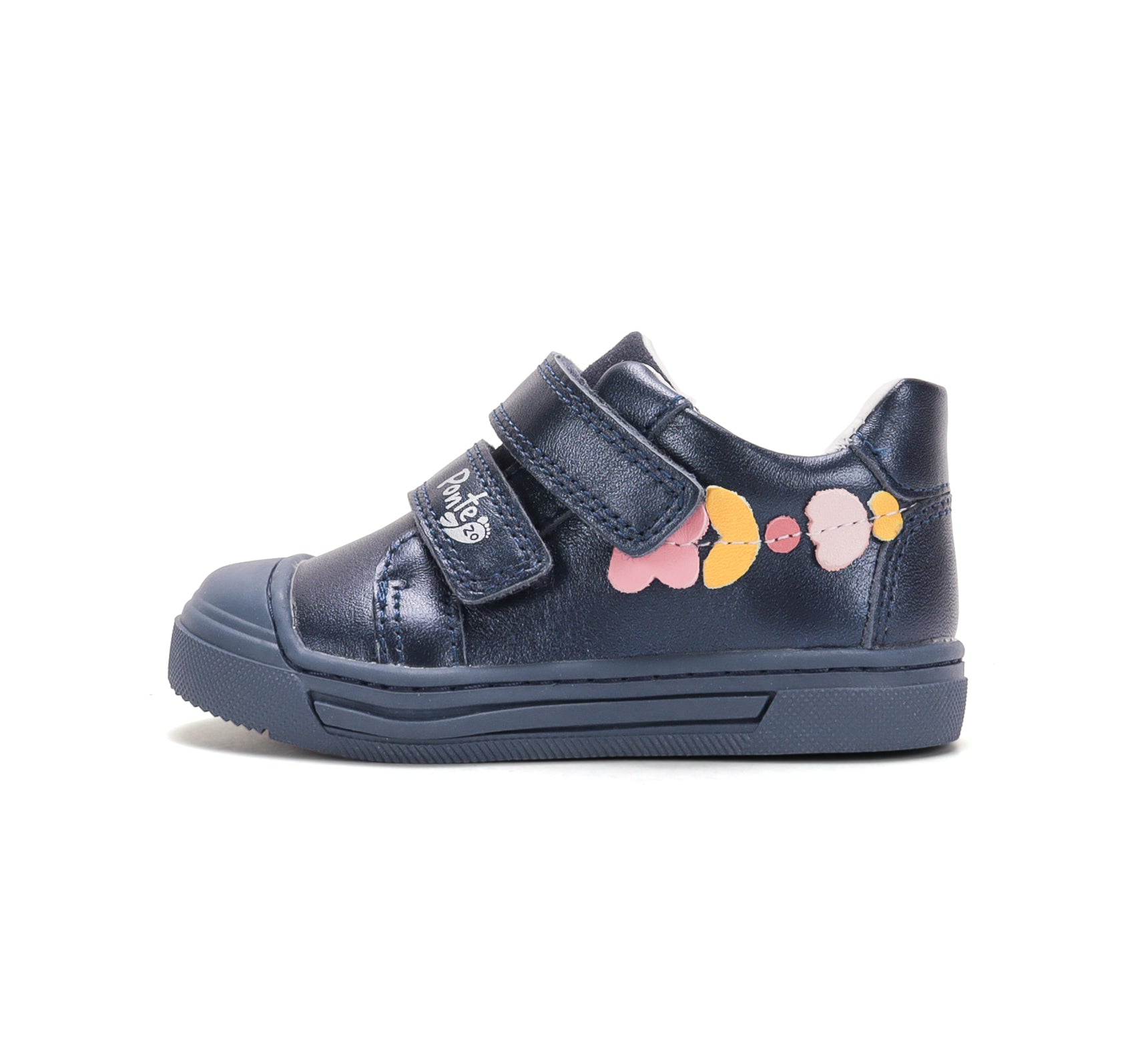 D.D.Step pantofi fete Ponte20 supinati 22-33 Royal Blue cu floricele