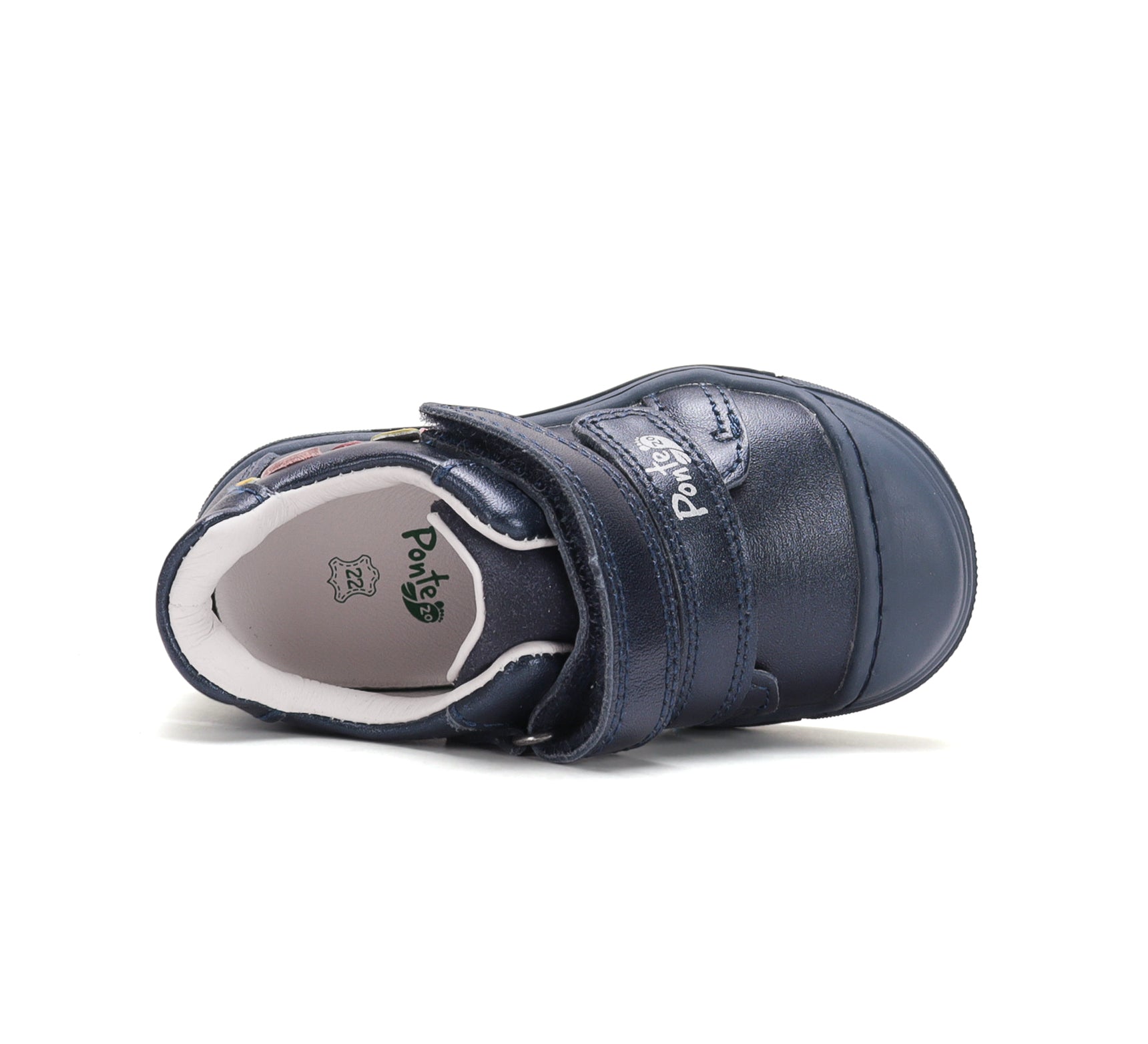 D.D.Step pantofi fete Ponte20 supinati 22-33 Royal Blue cu floricele