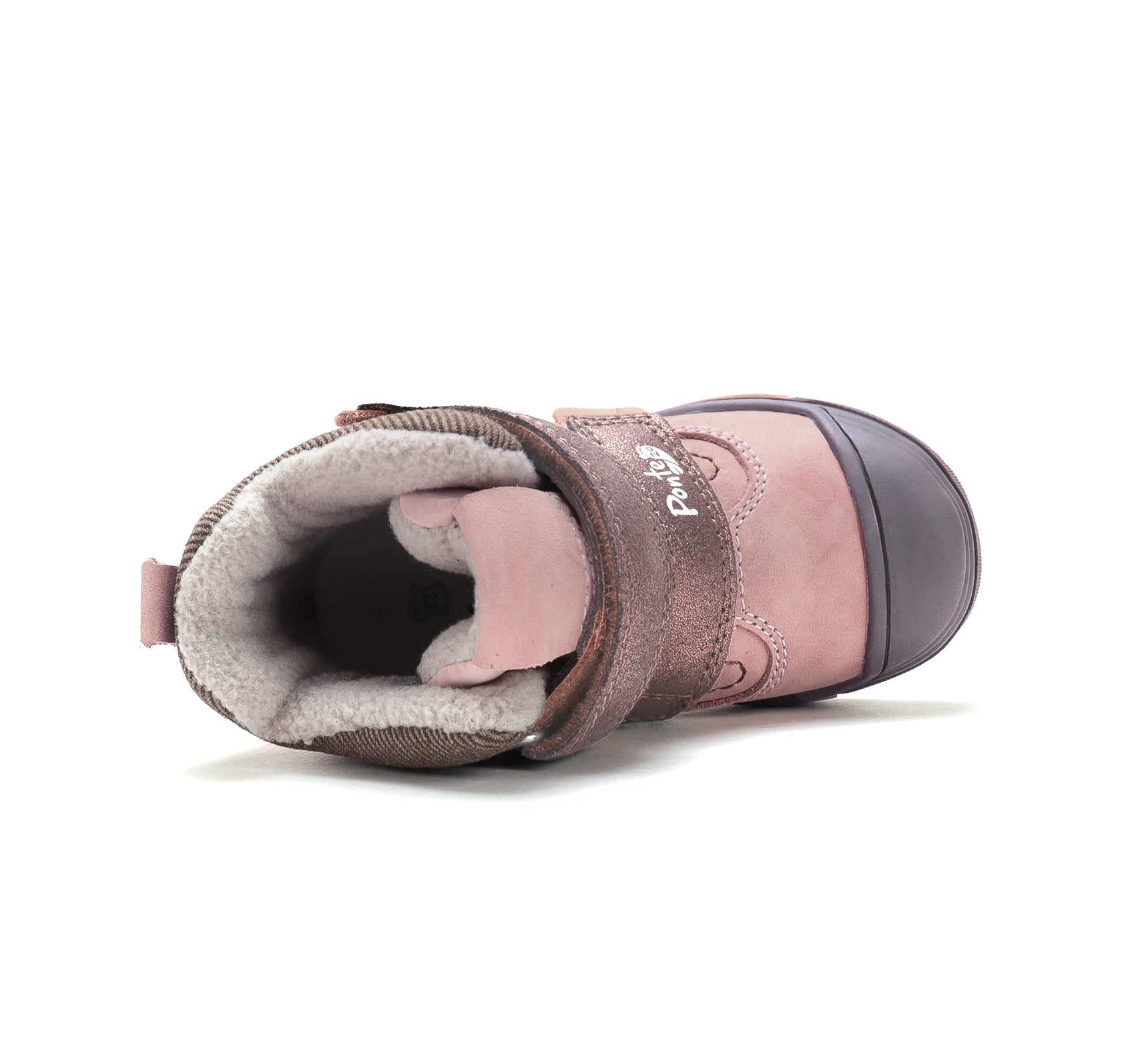 D.D.Step pantofi fete Ponte20 supinati imblaniti 22-27 Rose Gold cu maro